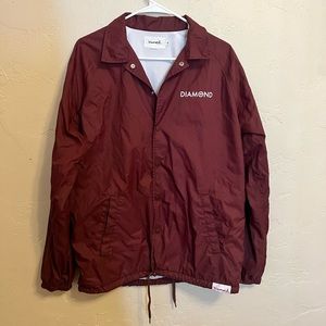 DIAMOND SUPPLY Co Mens Logo Twill Button Up Bomber Jacket Size Medium